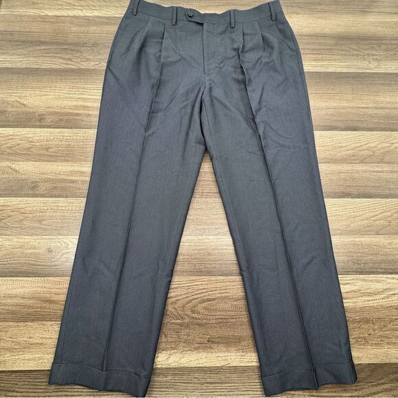 Lauren Ralph Lauren Other - Ralph Ralph Lauren Pants Mens 38x30 Gray Pleat Front Straight Dress Polka Dot‎